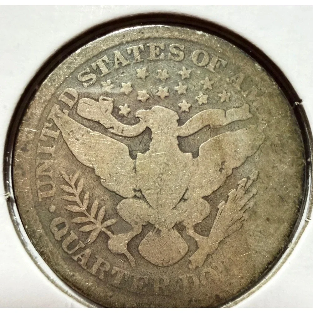 Lot of 3 Barber Quarters 1898 1900 1902 US Silver Coinage 90% Silver Estate Find